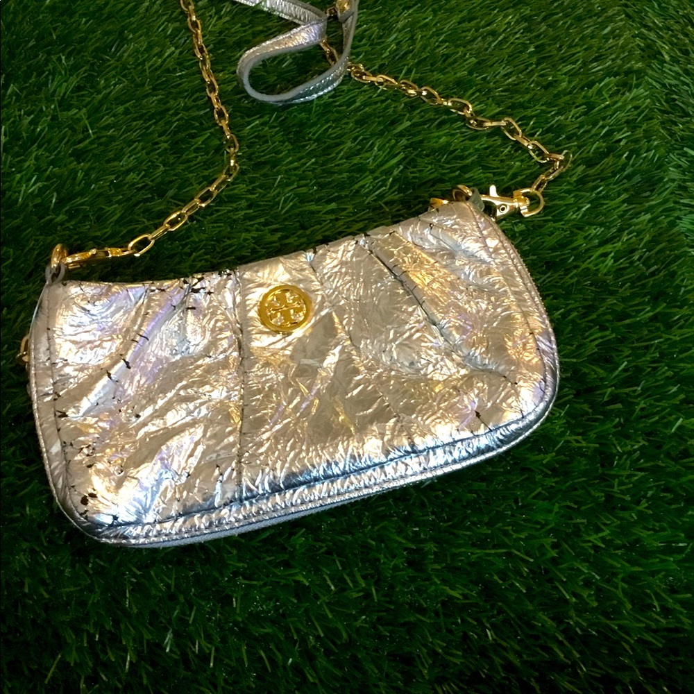 Tory Burch Silver Evening Bag